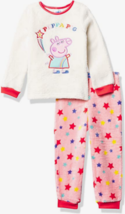 PEPPA PIG Girls Pajama Set 2 Piece Cuddle Fleece Pink &amp; White Size 2T $44 - NWT - £7.16 GBP