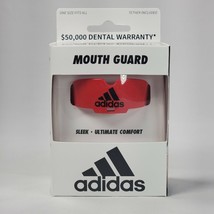 Adidas Red Mouth Guard One Size Fits All Tether Included New in Box Soft... - £5.17 GBP