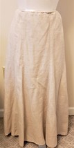 Eileen Fisher 100% Irish Linen A-line Skirt  Sz.XL Beige - £31.95 GBP