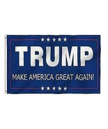 BLUE TRUMP 2020 3 X 5 POLY FLAG W/ GROMMETS #811 donald trump 2nd amendment - $11.70 CAD