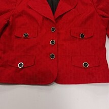 Mary Kay By Twinhill Women's Red 3-Button Cropped Blazer Jacket Pockets Size L image 14