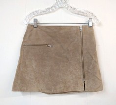 BlankNYC WM 28 Skirt Beige Leather Front Zip Pocket Full Front Zip Closu... - £22.43 GBP