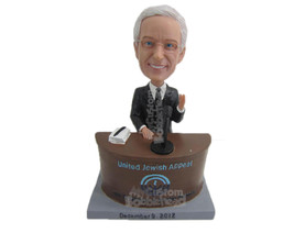 Custom Bobblehead Cool Businessman Wearing Formal Outfit Ready For A Speech - Ca - £133.11 GBP