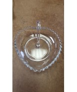 Imperial Candlewick Elegant Glass Heart Shaped Dish with Handle Vintage ... - $32.00