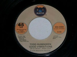 Todd Rundgren Good Vibrations When I Pray 45 Rpm Record Vinyl Bearsville Label - £12.57 GBP