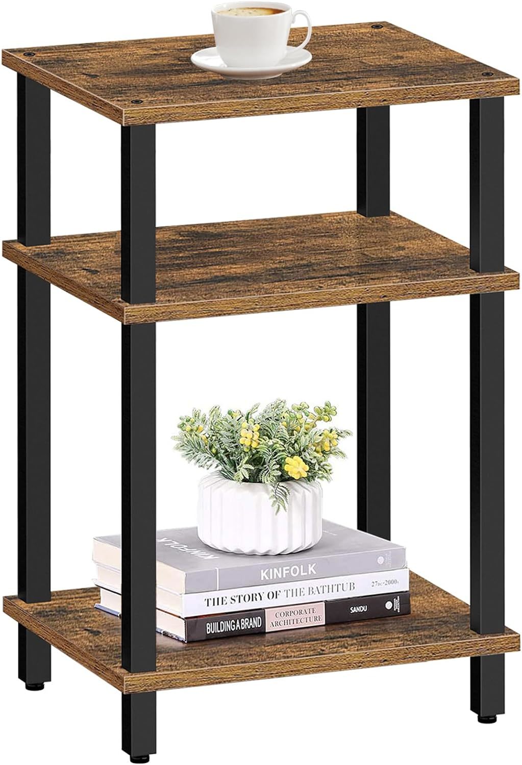 Tutotak 3-Tier Storage Shelf, End Table, Nightstand, Sofa Table, Living ... - $40.28