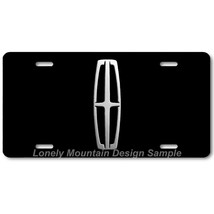 Lincoln Logo Only Inspired Art on Black FLAT Aluminum Novelty License Tag Plate - £14.15 GBP