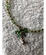 Swarovski Elements Palm Tree Anklet beads Custom Made Artisan 9&quot; 1 of a ... - £15.73 GBP