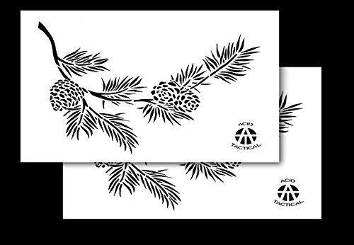 Acid Tactical 2 Pack - 9x14&quot; Camouflage Design Airbrush Spray Paint Sten... - $9.79