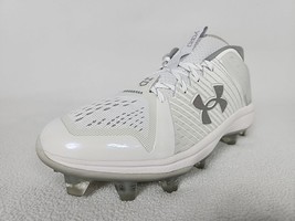 Under Armour Yard Low MT Plastic Baseball Cleats Men&#39;s 10 White 3025591-100 - $34.99