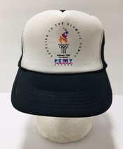 Vtg 1996 Atlanta Olympic Games Logo Snapback Cap Hat Trucker Mesh Perry Sports - £22.82 GBP