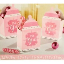 Baby Shower It&#39;s A Girl Party Favor Boxes Pink 24 Per Package New - £6.61 GBP