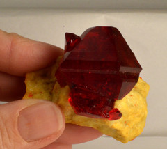 #7039 Pruskite - Lab Grown - Dark Red, Great Crystal Shape - £48.11 GBP