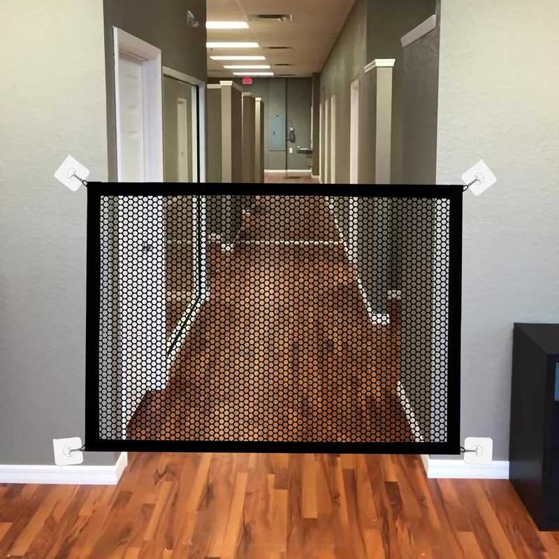 2 Pack Dog Gate, Mesh Baby Gate, 43.3'' X 28.3'' Pet Gate for the House, No Dril Item image 2