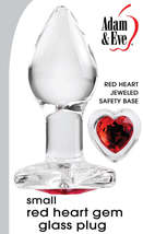 Adam &amp; eve red heart gem glass plug small - £30.05 GBP