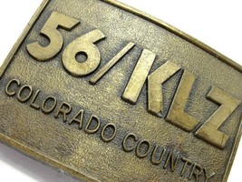 Vintage 56/KLZ Belt Buckle Colorado Country Radio Station Buckle. - £19.82 GBP