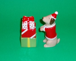 Dachshund Christmas Holiday Salt &amp; Pepper Set  NIB - $11.50