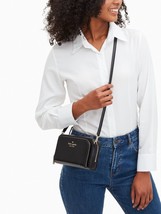 NWB Kate Spade Dual Zip Around Crossbody Black Leather WLR00410 $259 + Gift Bag - £73.73 GBP