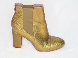 Sam Edelman Case Bootie Boot size 6 Booties Boots Gold Boa Leather - £32.35 GBP