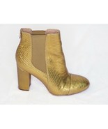 Sam Edelman Case Bootie Boot size 6 Booties Boots Gold Boa Leather - $56.40 CAD