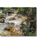 John Sargent Country Painting Ceramic Tile Mural BTZ08217 - $273.54 CAD+