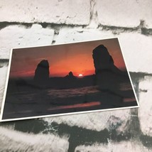 Vintage Postcard Sunset On The Beautiful Oregon Coast Scenic  - $6.91