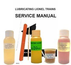 SERVICE KIT w/ Service Manual for 1 oz ea Lubricating Lionel O, O27 Gauge Trains - $27.99