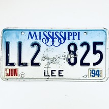 1994 United States Mississippi Lee County Passenger License Plate LL2 825 - £13.26 GBP