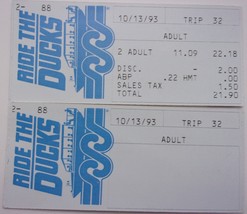 Vintage Ride The Ducks Two Used Tickets 1993 - $1.99