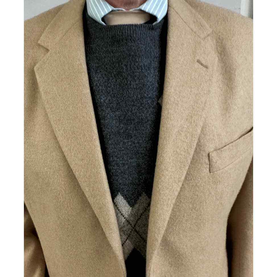VTG CLAIBORNE Mens 100% Camel Hair Sport Coat Blazer 44R Item image 6