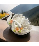 2 Ceramic Swan Planter Trinket Dishes K&#39;s Collection Vera 5&quot; Vintage - $371.47 MXN