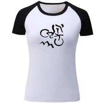 Mountain Bike Cycling Design Womens Girls T-Shirts Print Graphic Tee Shirts Tops - £13.14 GBP