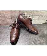 Joseph Abboud Oxford Men 8D Dress Shoes Brown Leather Cap Toe Lace Up Co... - €29,83 EUR