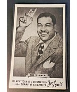 Vintage 1948 Chesterfield Cigarette Ad Joe Louis &quot;Uncirculated&quot; 5&quot; x 7&quot; ... - £23.88 GBP