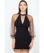 Pearl Trim Mesh Bodycon Dress - $17.63 CAD