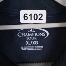 PGA Champions Tour Golf Polo Shirt Adult XL Blue Lightweight Stretch Perform Men - £10.28 GBP
