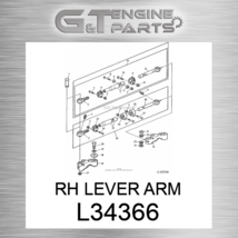 L34366 Rh Lever Arm (RE230504,AH219094,AH219093) Fits John Deere (New Oem) - £276.56 GBP