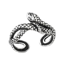 Snake 925 Sterling Silver Adjustable Toe Ring - £12.44 GBP