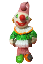 Vintage 1970s Penco Paper Mache Clown Playing Accordion 11&quot;Tall - $13.86