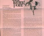 TURNING POINT Talking Cinemately're. Films #35 (1977) single sheet 20th ... - $14.84