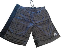 Adidas Climalite Shorts Mens XL Extra Large Gray/Black Gym Sports Running - £15.57 GBP