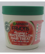 Garnier Fructis Plumping Watermelon Hair Treat 3-In-1 Hair Mask 3.4 fl o... - $12.99