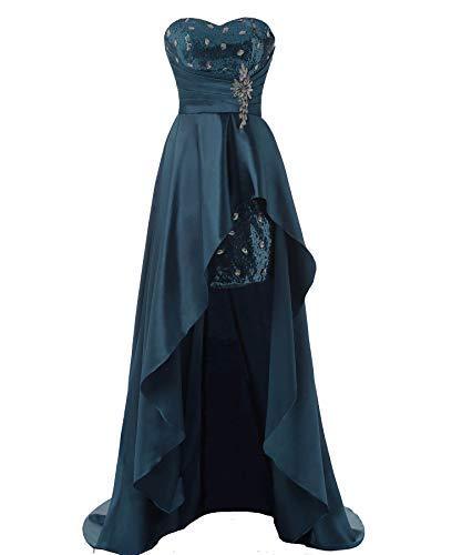 Kivary High Low Sequins Prom Homecoming Dresses Formal Evening Gowns Navy Blue U