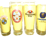 4 Tegernsee Wallerstein Maximilians Lowenbrau 0.5L German Beer Glasses - $19.95