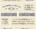 36&quot; X 44&quot; Panel True Friends Quotes Sayings Life and Joy Cotton Fabric D... - £10.18 GBP