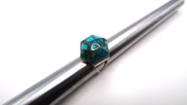 Vintage Sterling Silver Jay King Southwestern Large Turquoise Ring Size 8 - £94.98 GBP