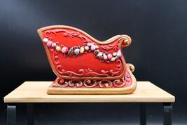 Vintage Napco ware Ceramic Christmas Sleigh Santa Winter Table Decor Pla... - €26,03 EUR