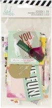 Heidi Swapp Color Fresh Ephemera Die-Cuts 73 Per Pkg W/Gold Foil Accents - $546.82 MXN