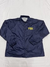Augusta Sportswear FBI Agent Field Button Down Coat Jacket Size XL. Blue Yellow - £29.63 GBP
