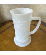 Federal Glass Milk Glass Beer Mugs Steins Tavern Scene Heat Proof USA - £10.22 GBP